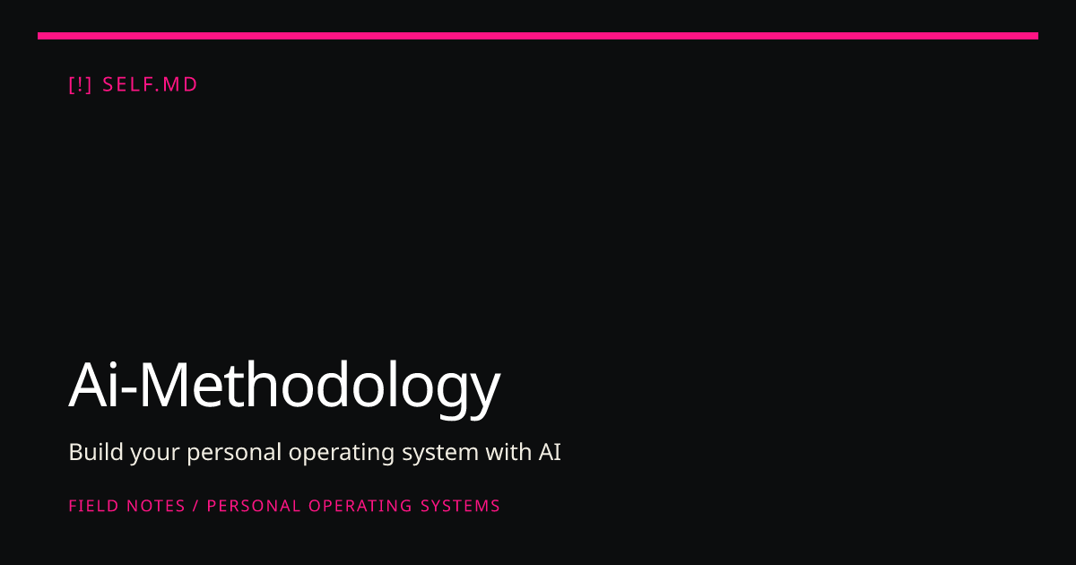 Ai-Methodology | Topics | self.md