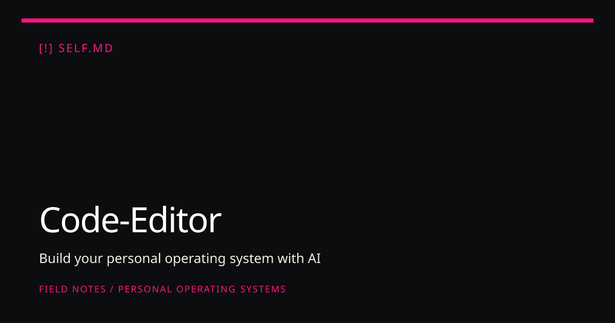 Code-Editor | Topics | self.md