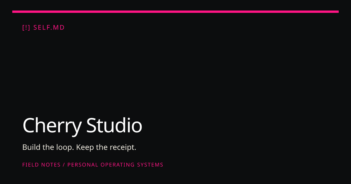 Cherry Studio | self.md