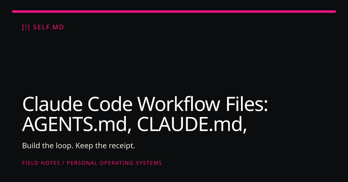 Claude Code Workflow Files: AGENTS.md, CLAUDE.md, Skills, and Repo Maps ...