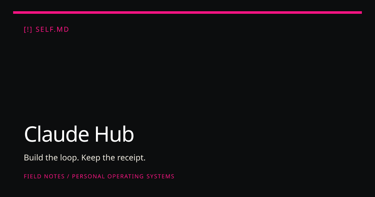 Claude Hub | self.md