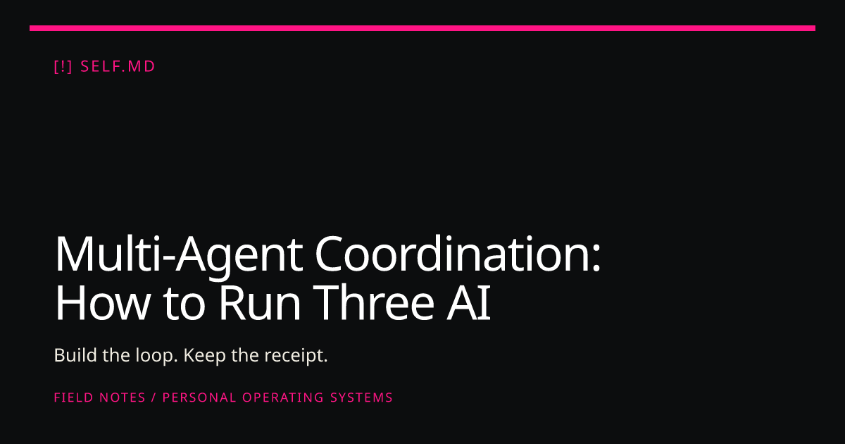 Multi-Agent Coordination: How to Run Three AI Agents Without Merge ...