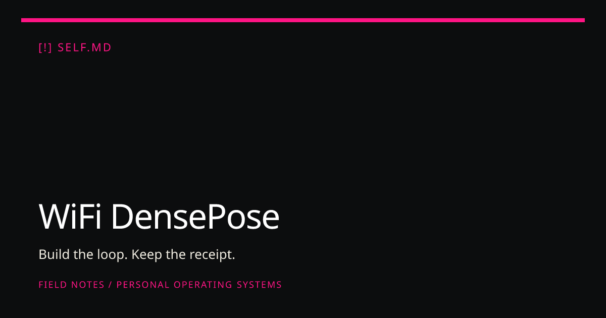 WiFi DensePose | self.md