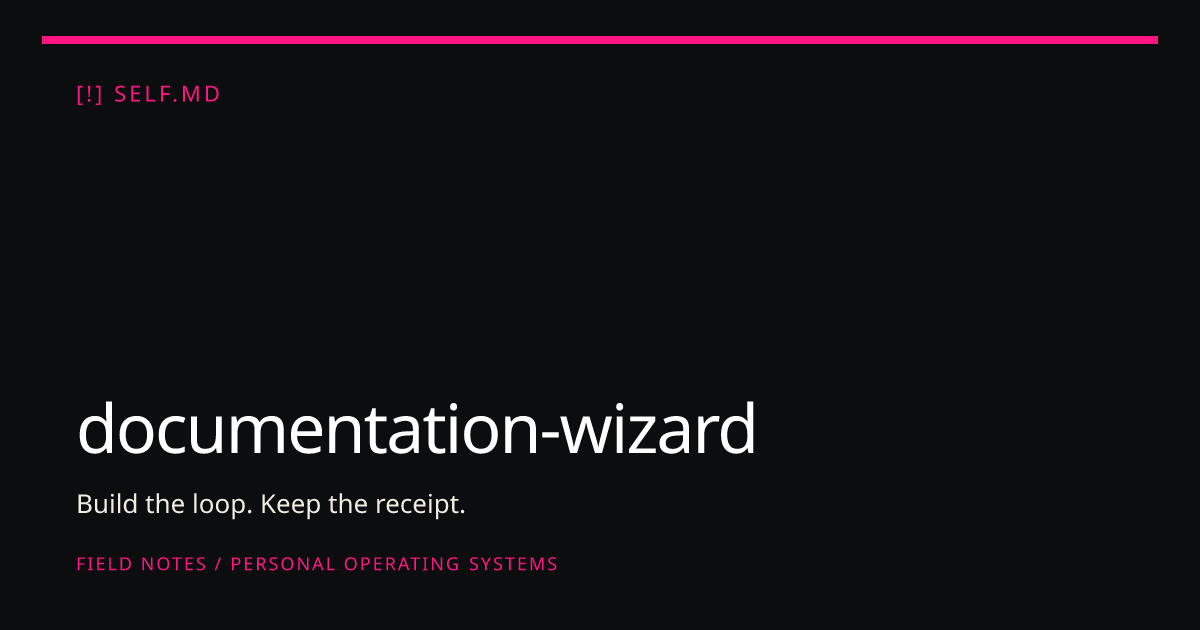 documentation-wizard — AI Skill for Hermes, Claude Code, Codex | self.md