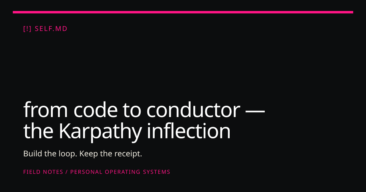 from code to conductor — the Karpathy inflection | self.md