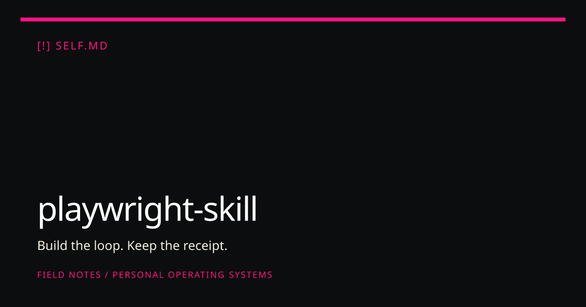 playwright-skill — AI Skill for Hermes, Claude Code, Codex | self.md