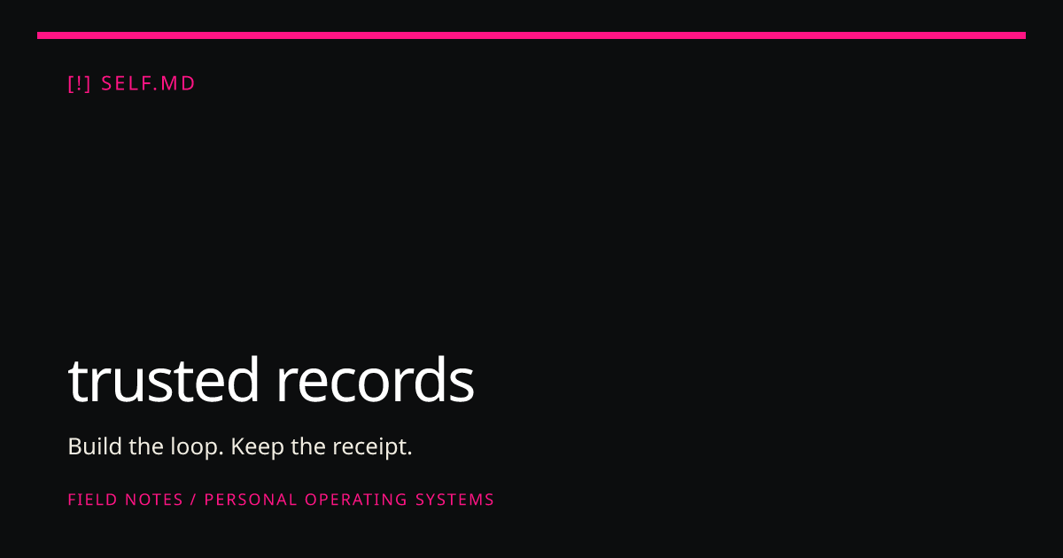 trusted records | self.md