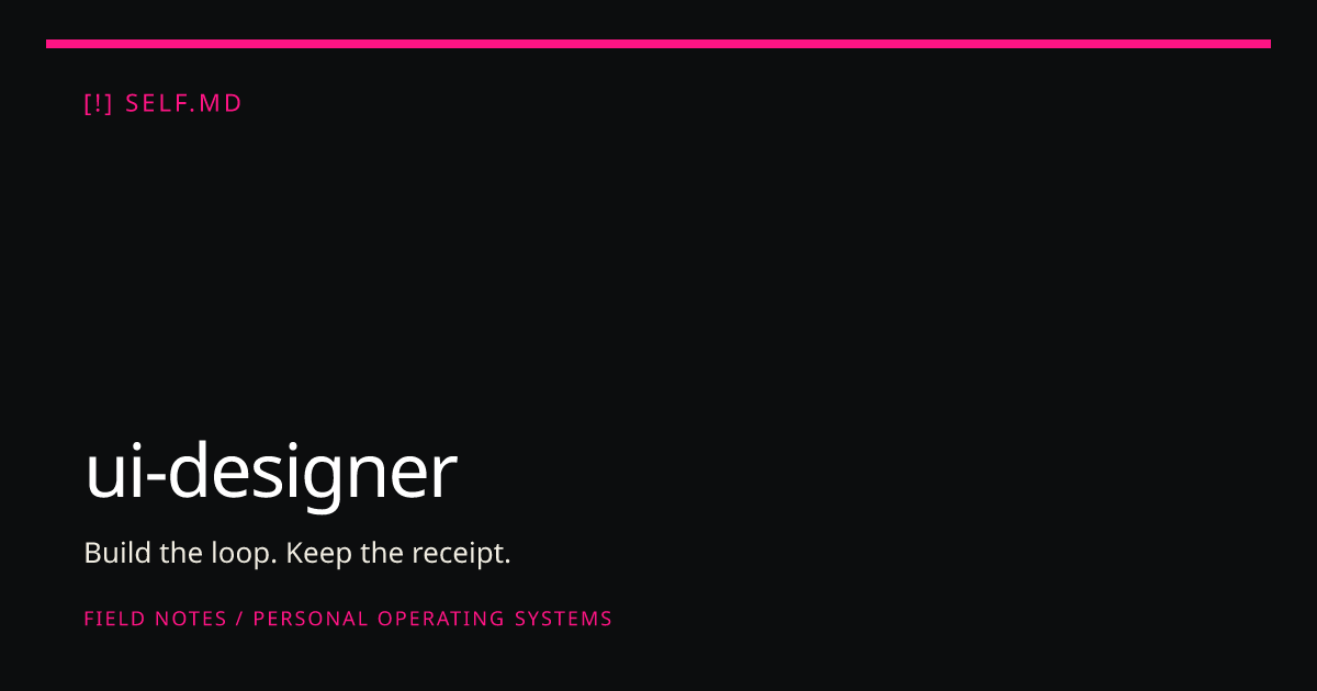 ui-designer — AI Skill for Hermes, Claude Code, Codex | self.md