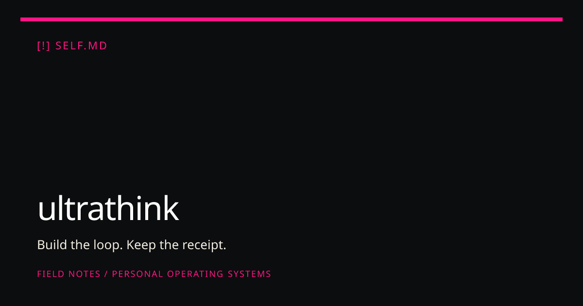 ultrathink — AI Skill for Hermes, Claude Code, Codex | self.md