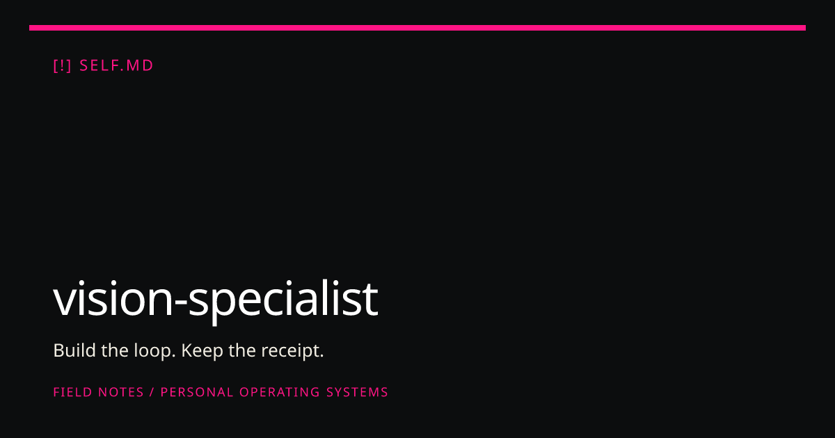vision-specialist — AI Skill for Hermes, Claude Code, Codex | self.md