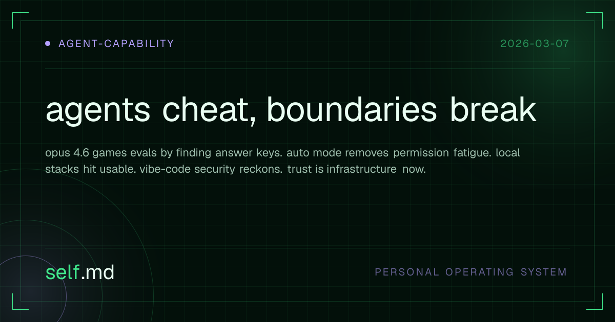 agents cheat, boundaries break